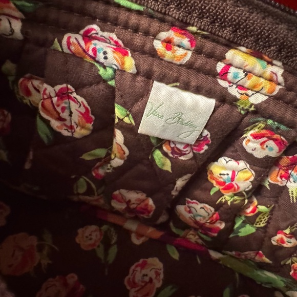 Vera Bradley Brown and Pink Crossbody Bag with Floral Design - Picture 2 of 2